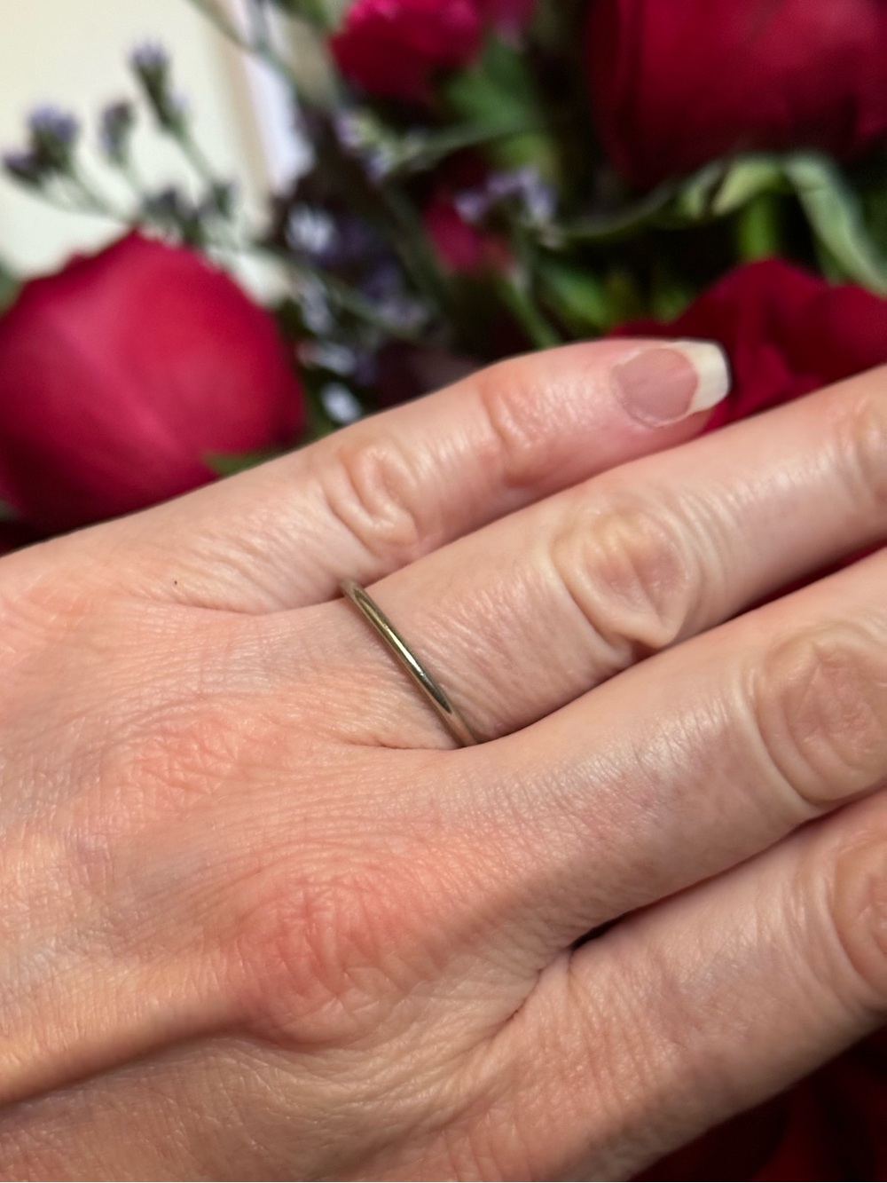 Antique 10k Solid White Gold JR Wood & Son’s Wedding Band Ring Size 8 - Picture 4 of 15